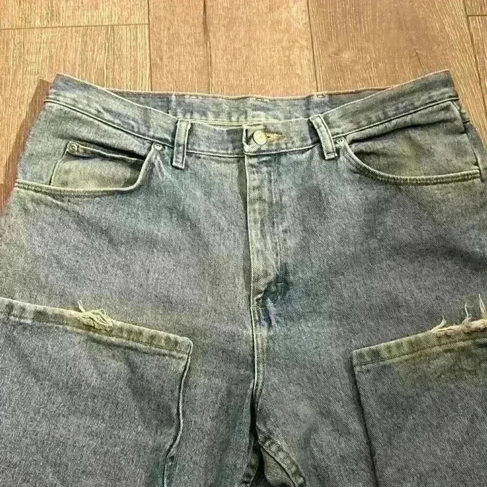 Wrangler Jeans Men’s‎ 36x30 Blue Relaxed Fit Light Wash Denim Workwear 97601SB